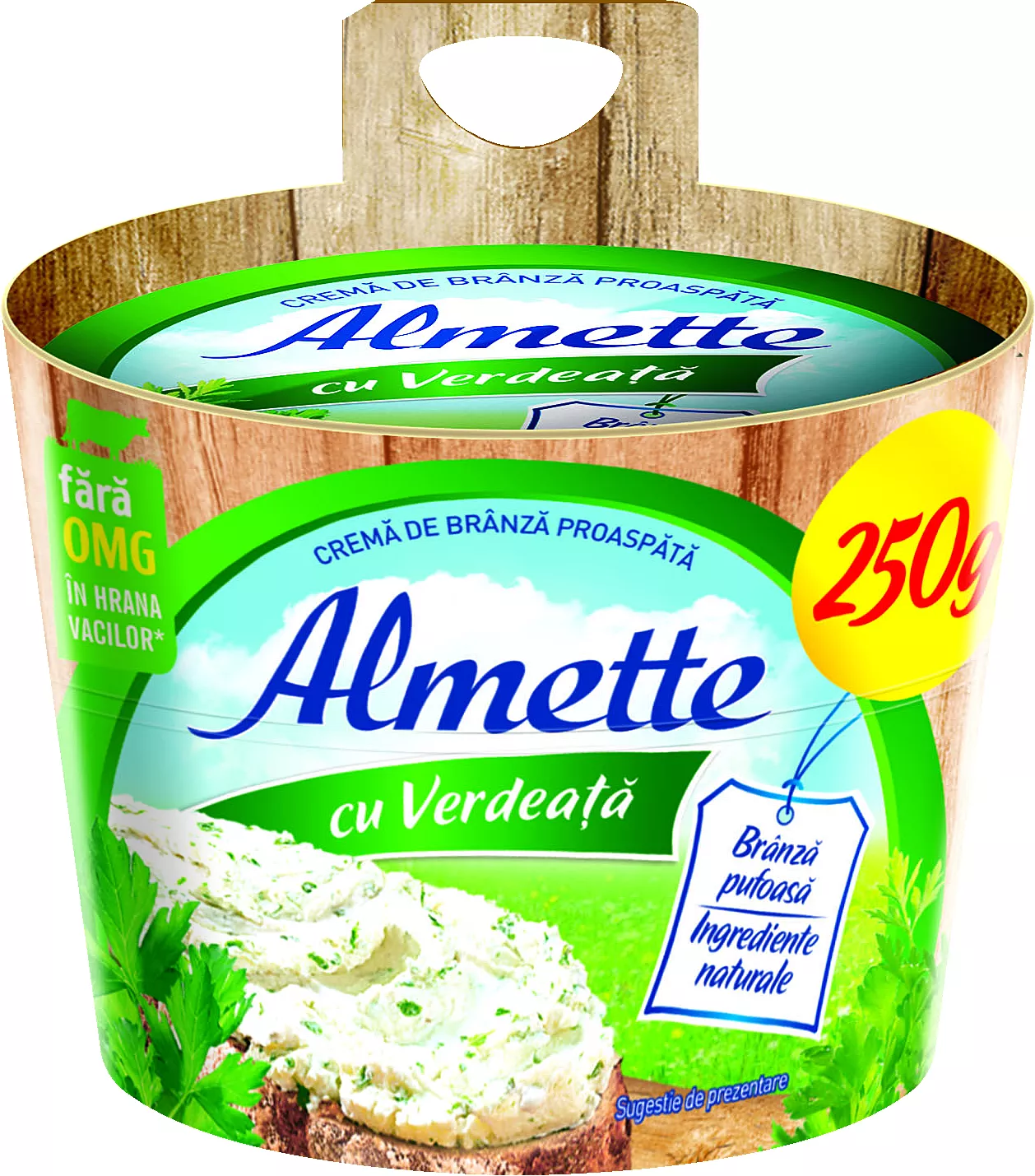 Almette Cremă de brânză cu verdeață 250g