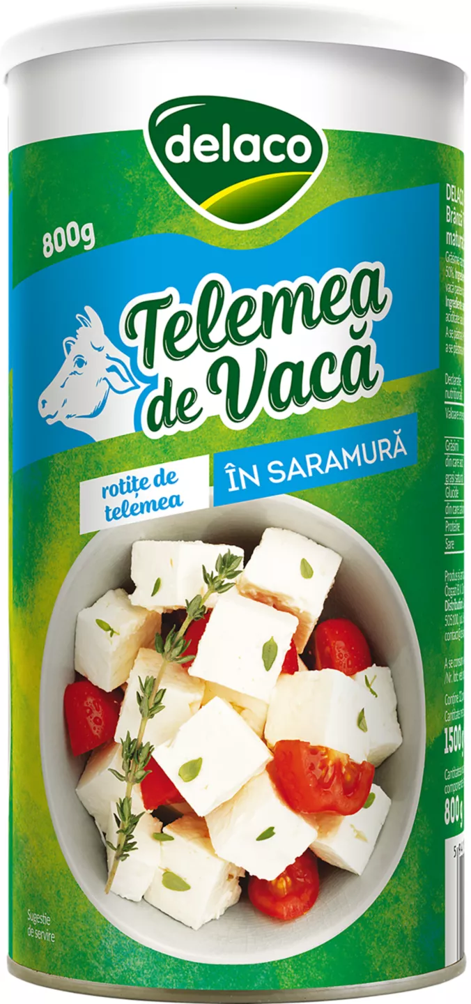 Delaco Telemea de vacă min. 50%grăsime 800g