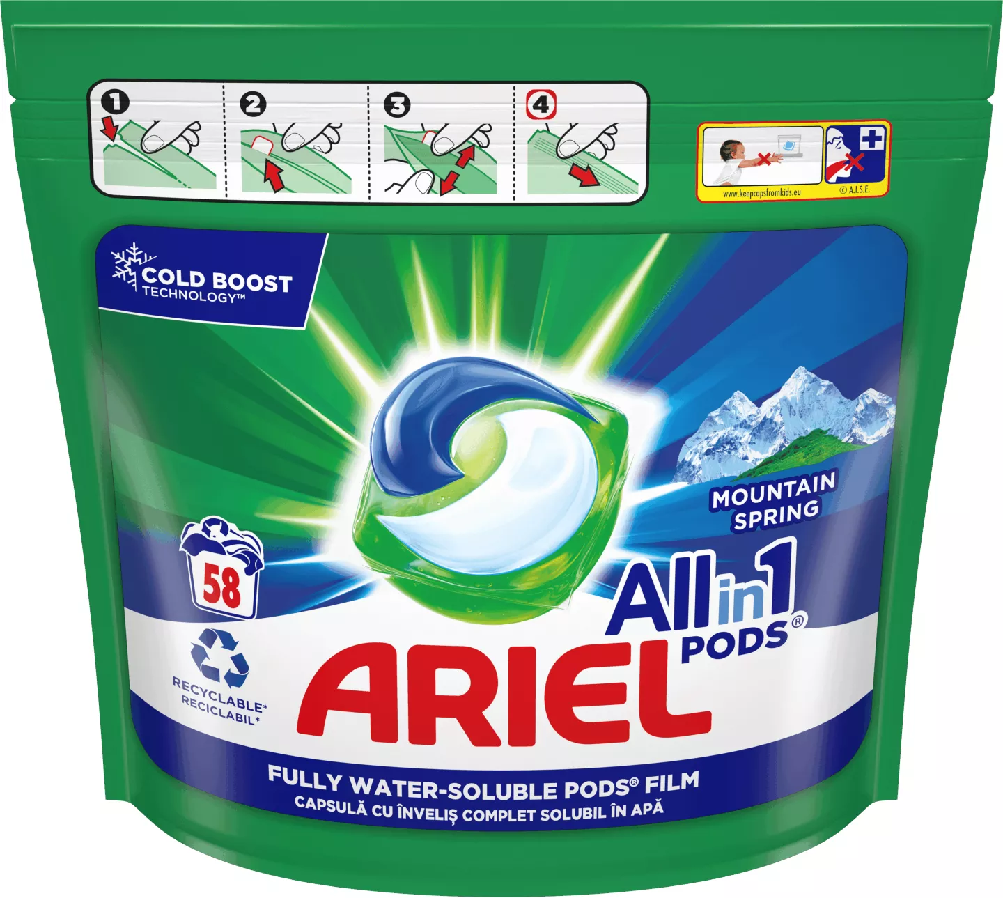 Ariel Detergent 58 buc