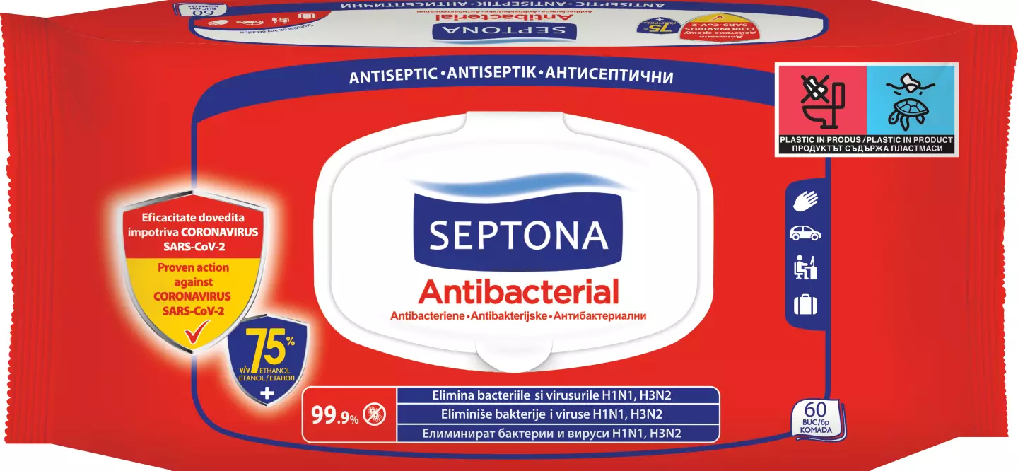 Septona Şerveţele umede 60 buc