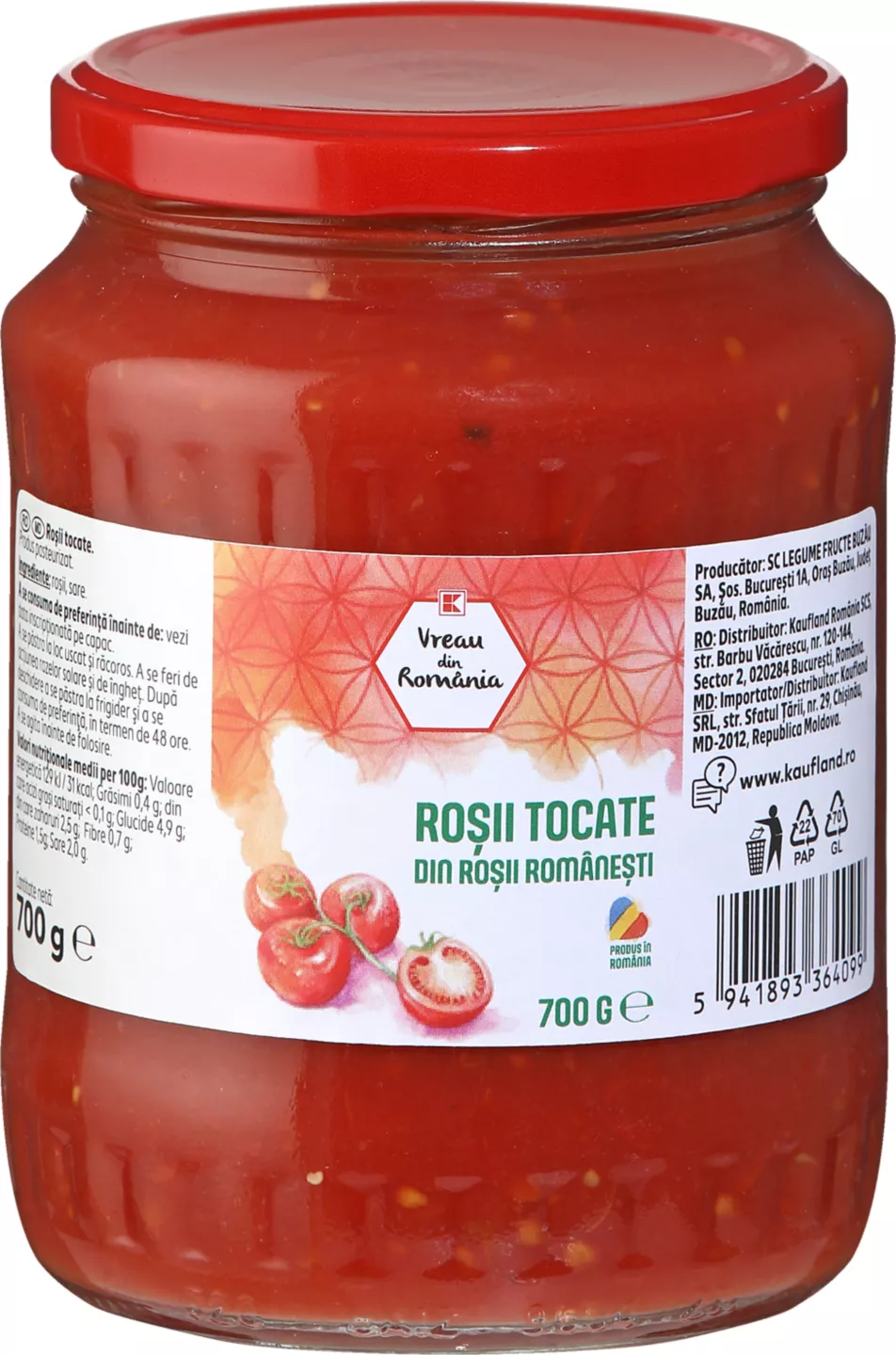 Rosii Tocate 700g