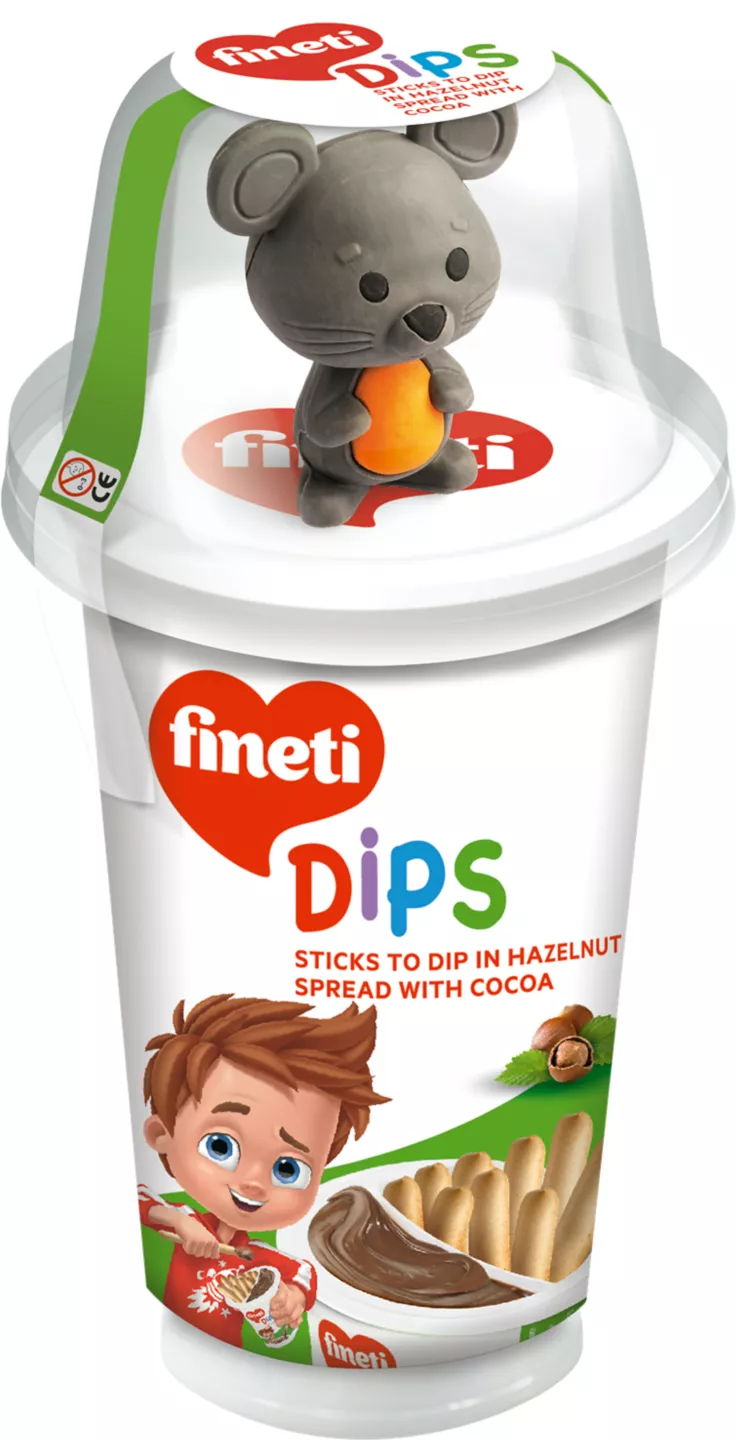Fineti Dips Grisine cremă cacao şi alune 45 g