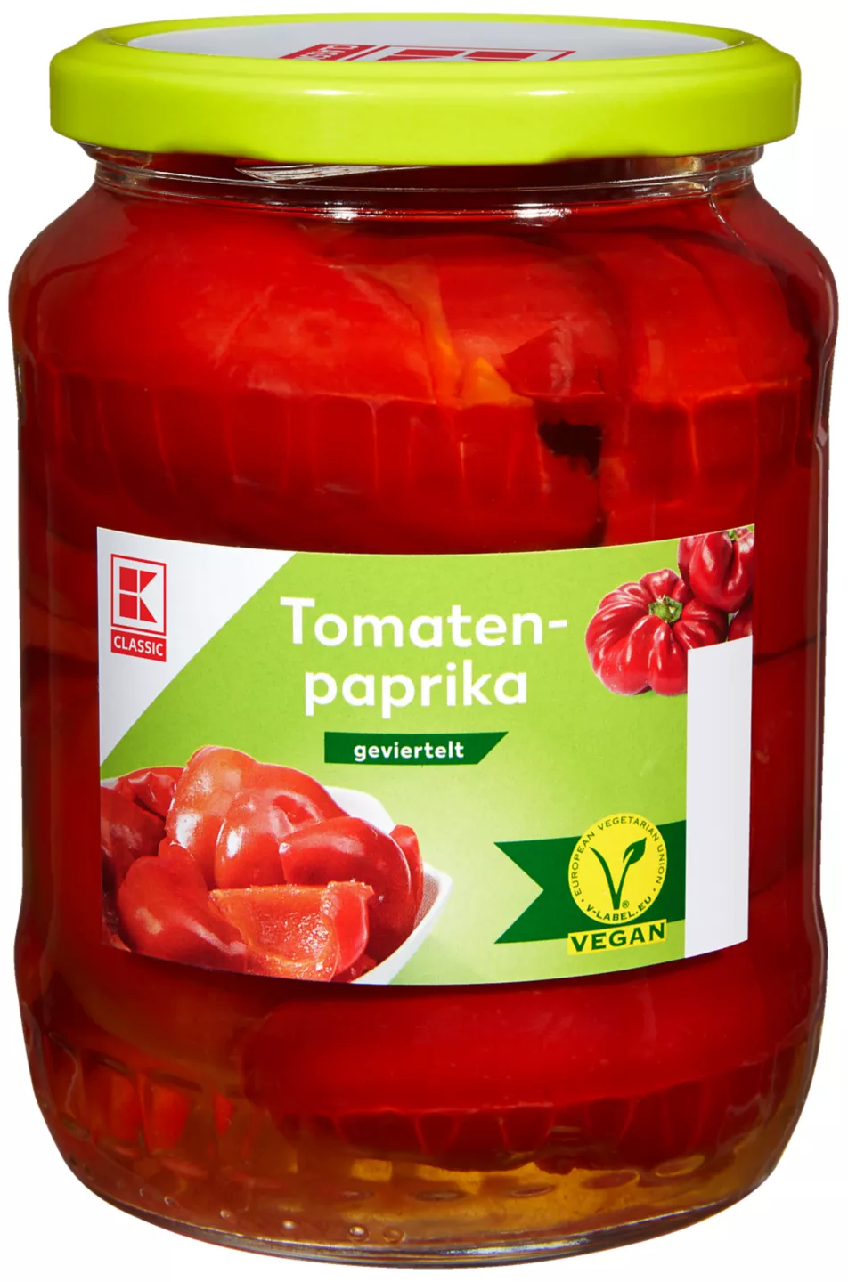 K-Classic Ardei roșu sferturi 650 g