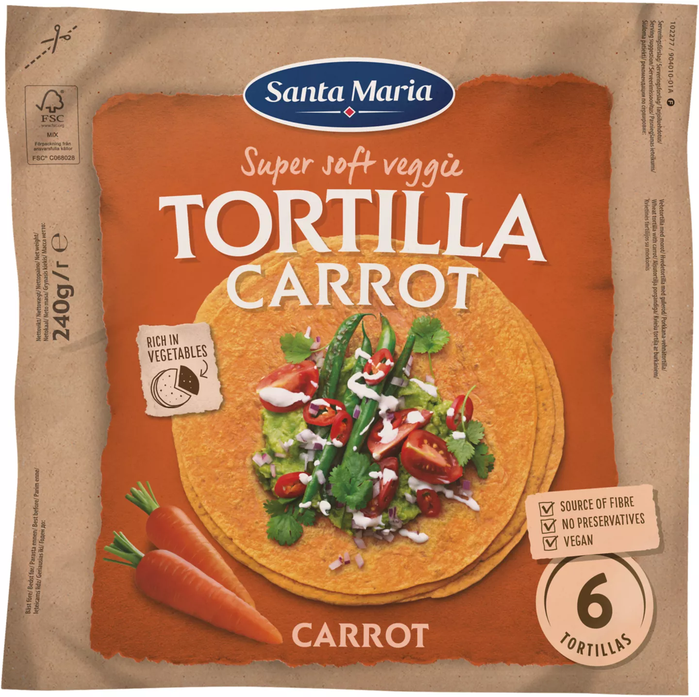 Sm Tortil Morcov 240g