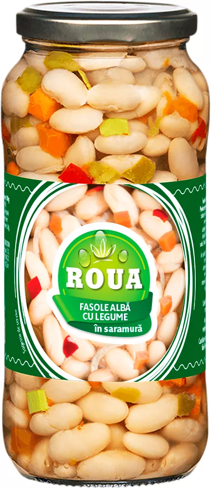 Roua Fasole albă cu legume saramură