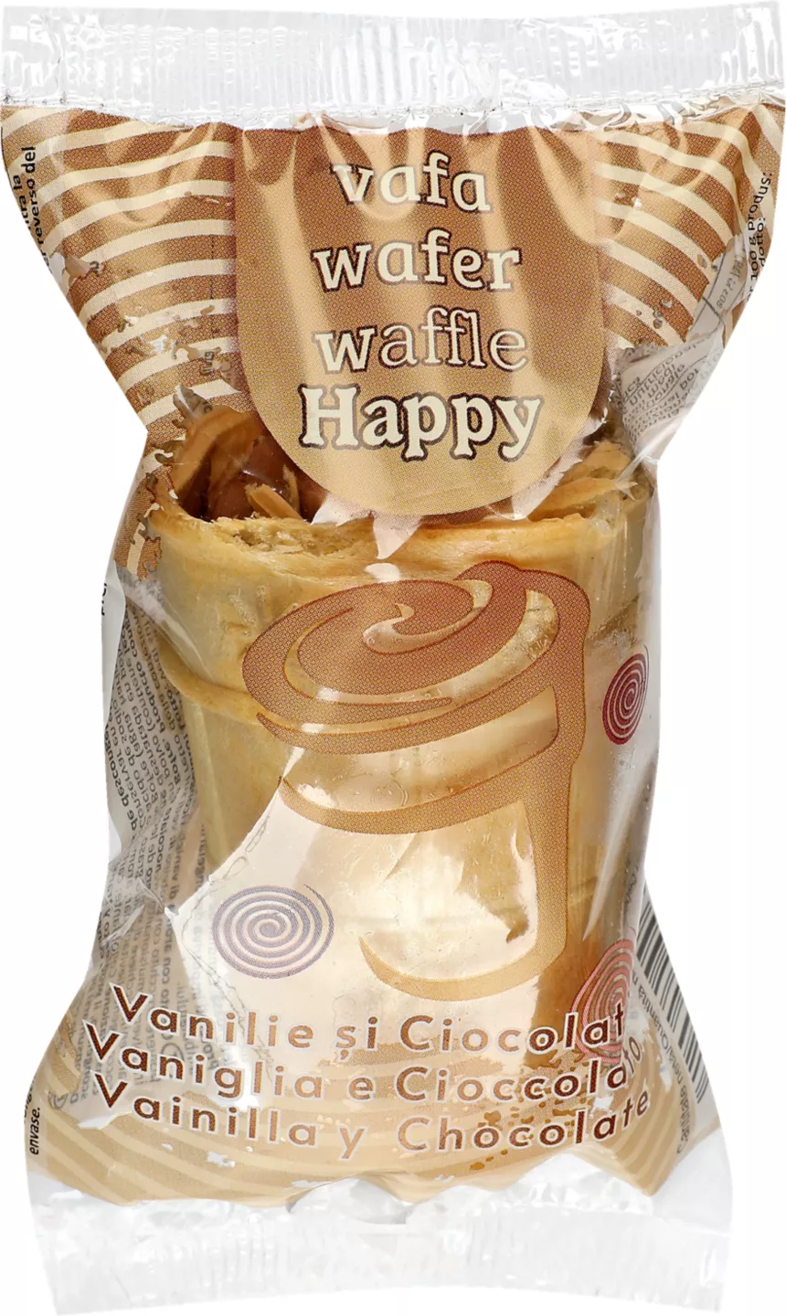 Happy Înghețată cu vanilie și ciocolată în vafă 100 ml