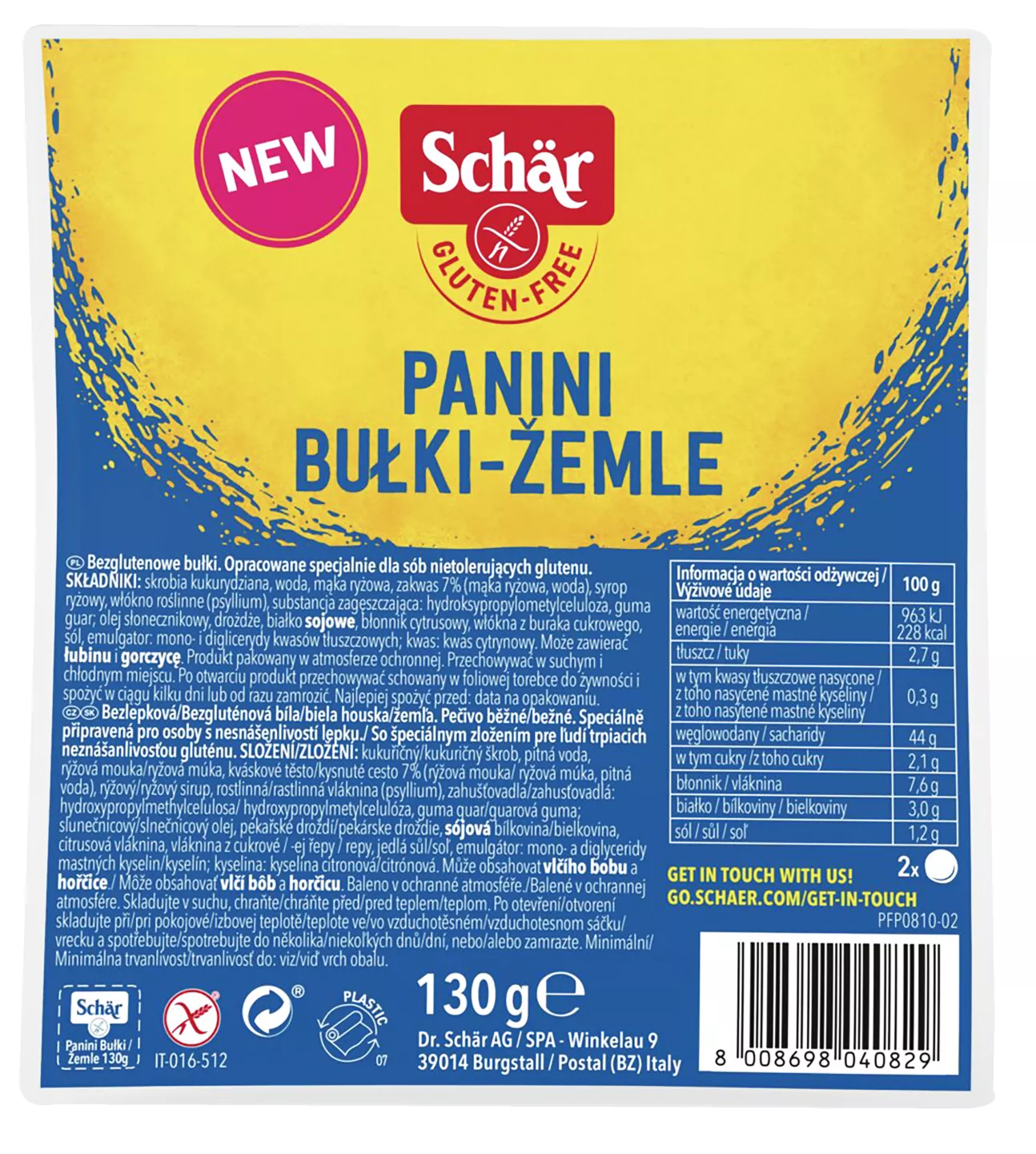 Schar Panini 130g