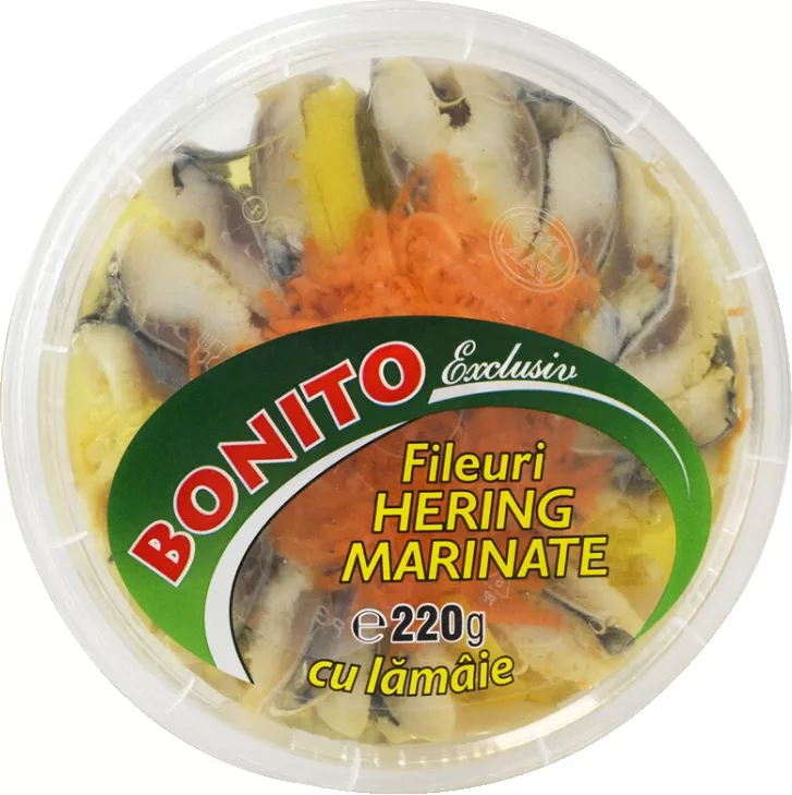 Bonito Fileuri hering marinat cu lămâie 220 g