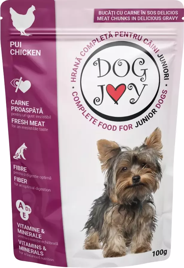 Dog Joy Junior plic cu pui Hrană umedă căini