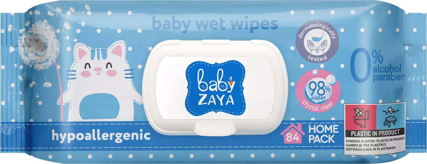 Baby Zaya Şerveţele umede pentru copii 84 buc