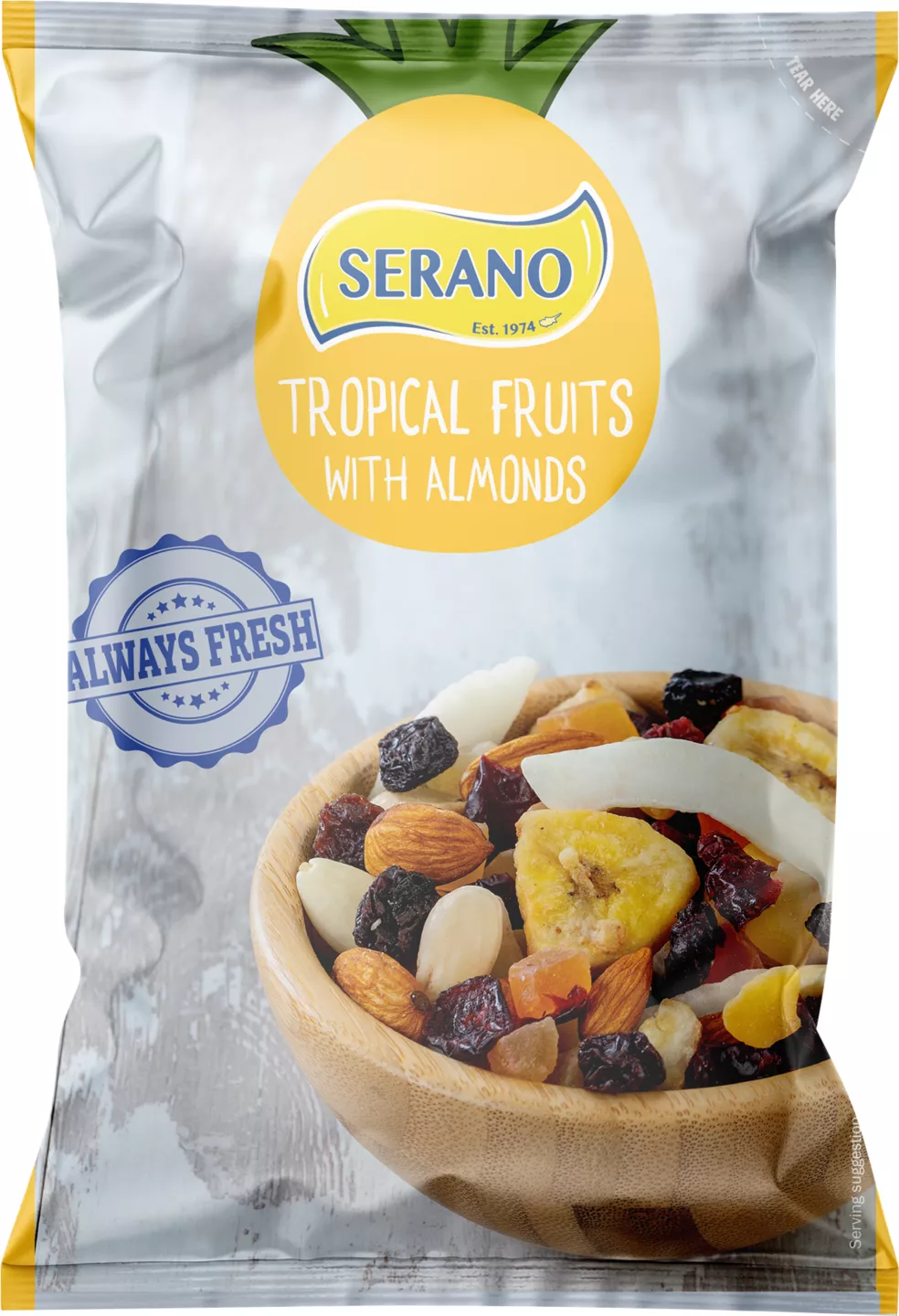 Serano Tropical Mix fructe uscate, 150 g