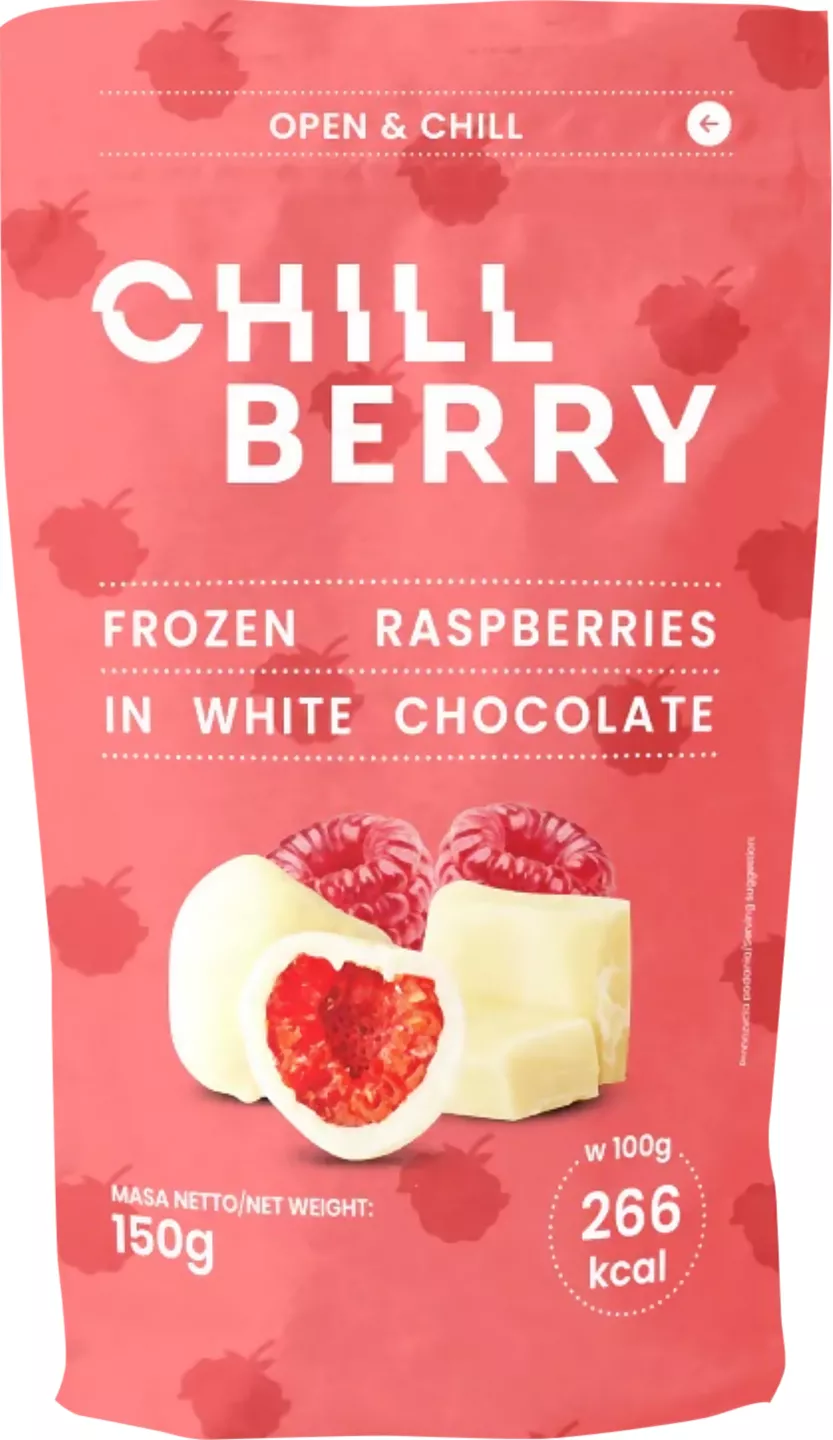 Chillberry zmeură în ciocolată albă 150 g