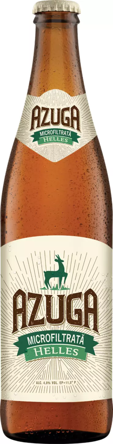 Azuga Helles Bere blondă microfiltrată 0,5 l