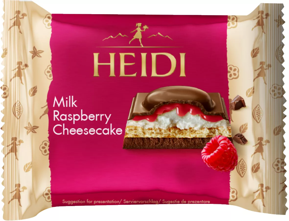 Heidi Ciocolată cu cremă zmeură 55 g