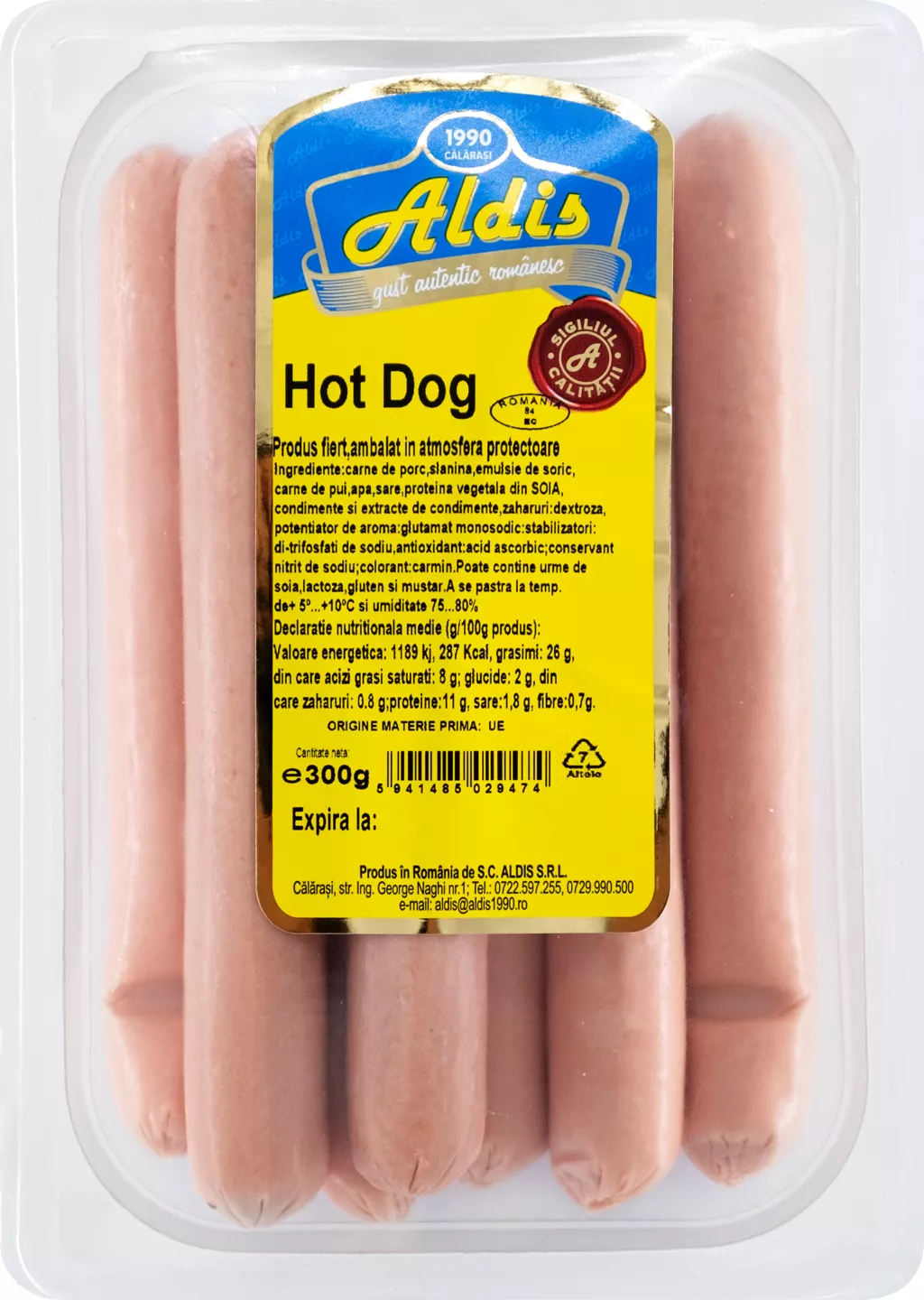 Aldis Hot Dog 300g