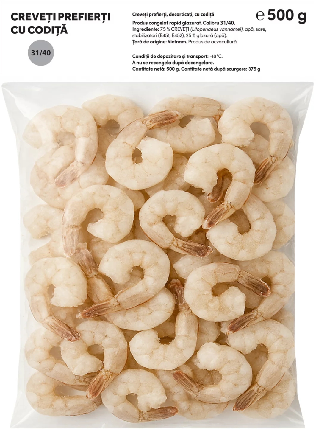 Creveti 31/40 500g