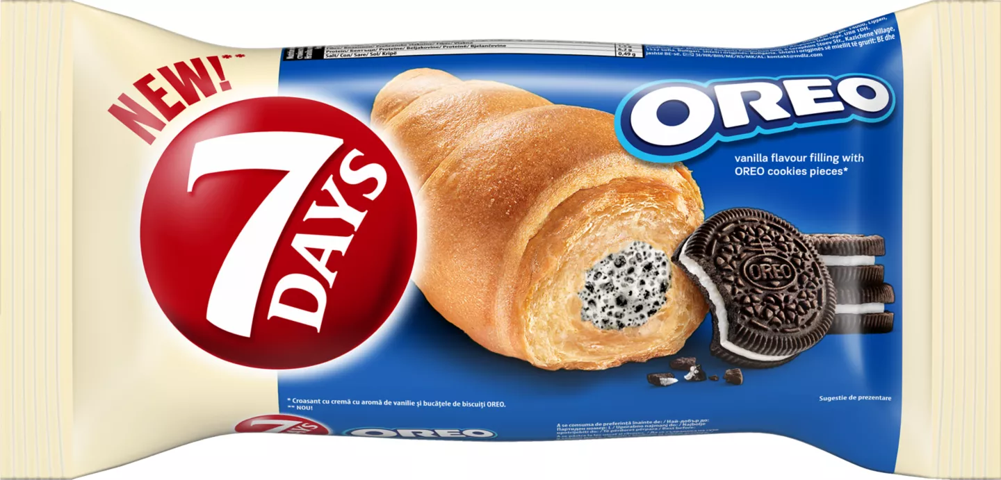 7 Days Croissant cu ar. de vanilie și biscuiți Oreo 70 g