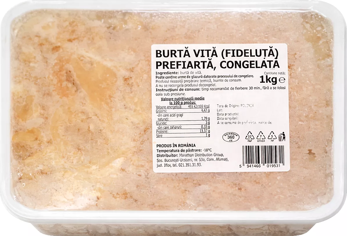 Alimenta Burtă de vită fideluță 1 kg