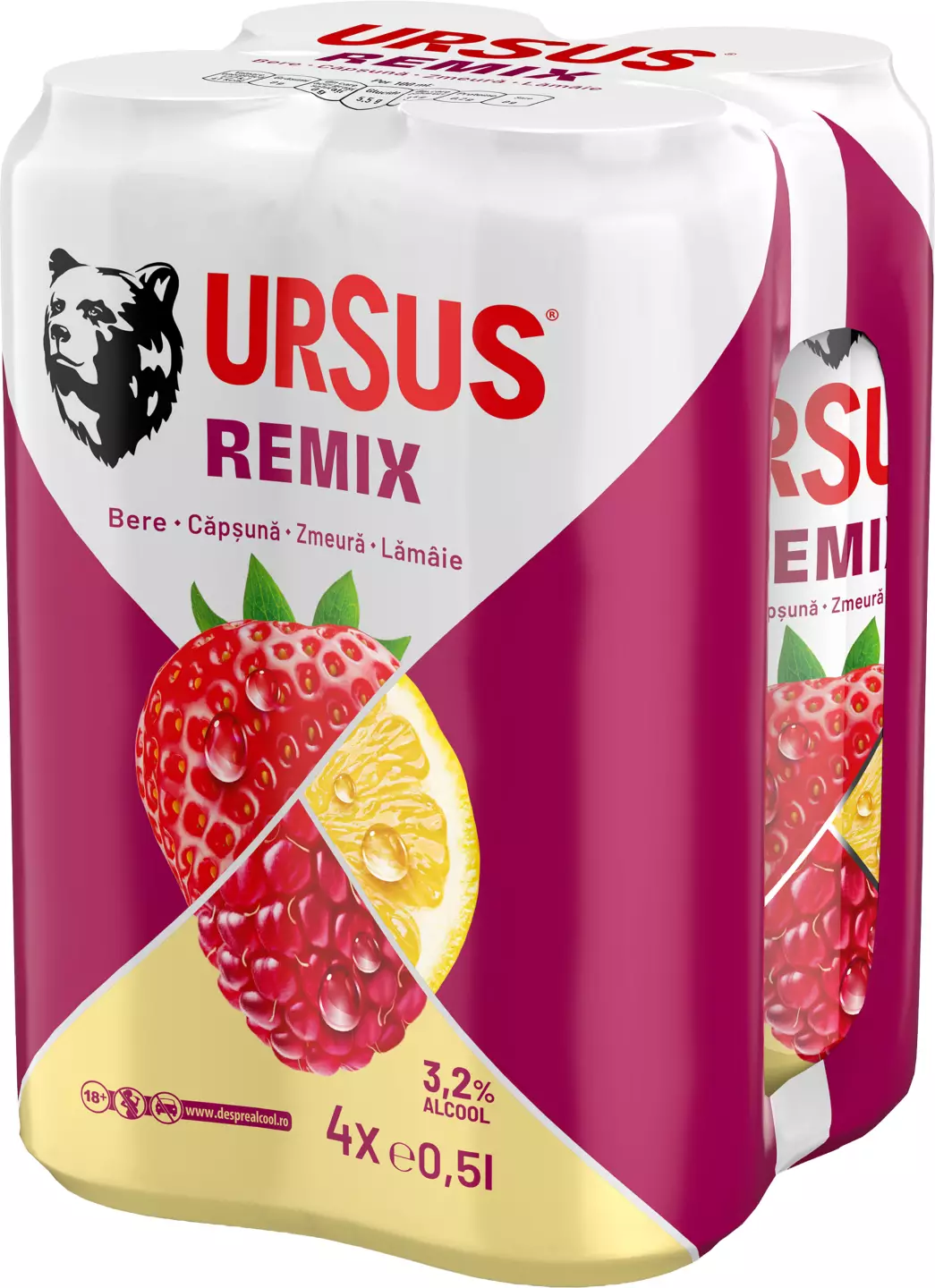 Ursus  Remix Bere și limonadă 4 x 0,5 l