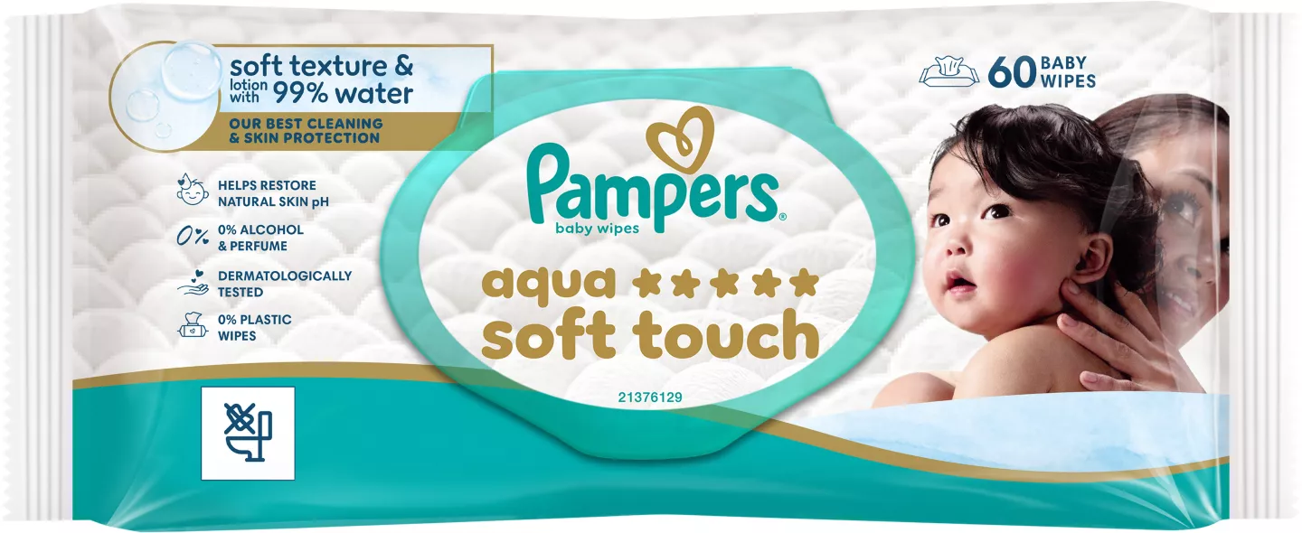 Pampers Șervețele umede pentru copii aqua