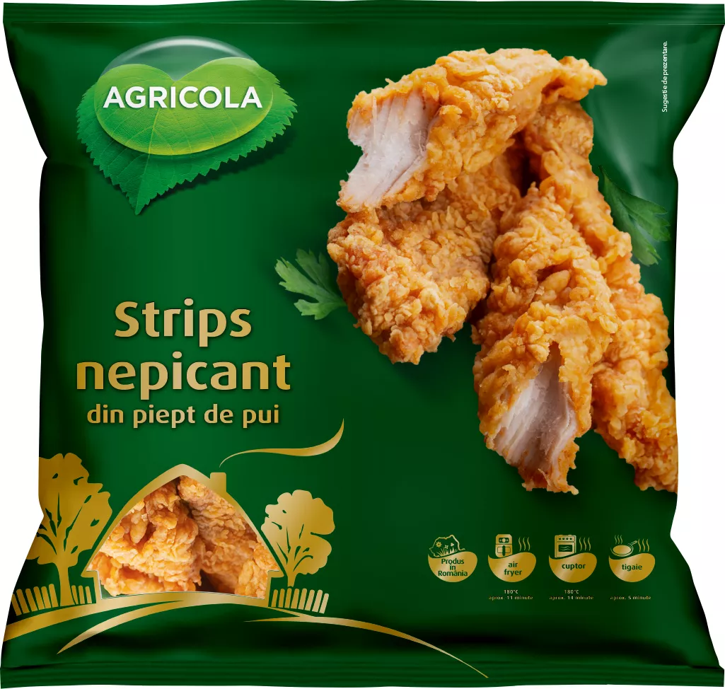 Agricola crispy strips din piept de pui 400 g