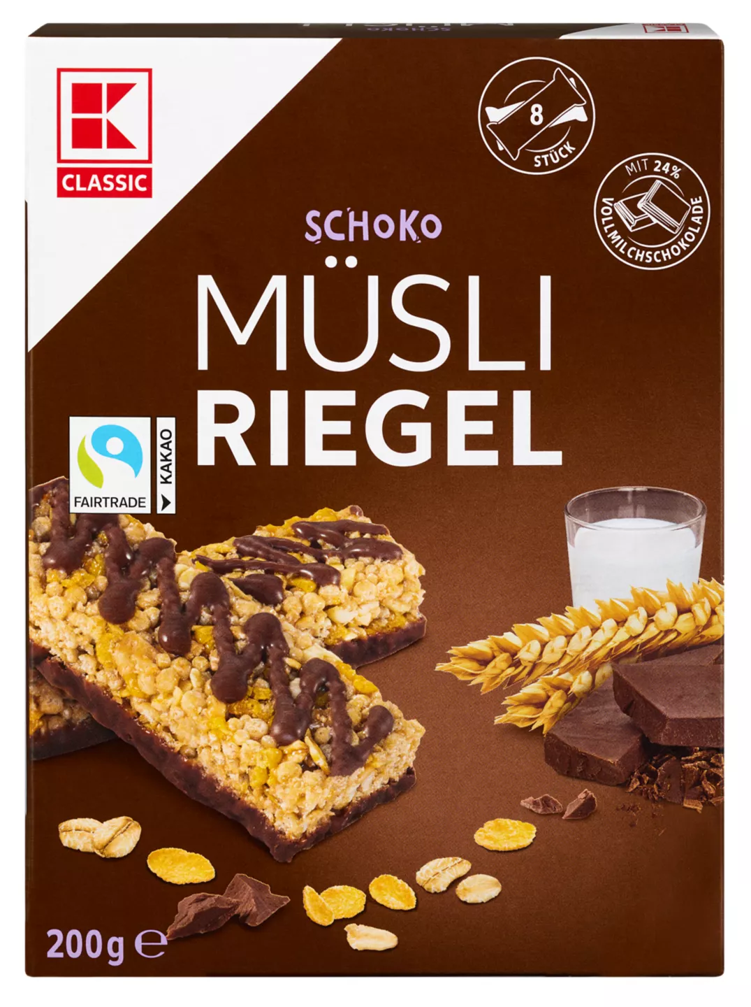 K-Classic Baton musli ciocolată 8x25 g