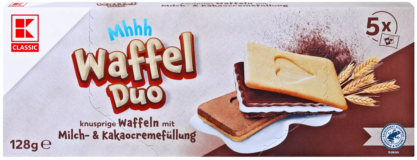 K-Classic Biscuiți Duo cremă lapte, cacao