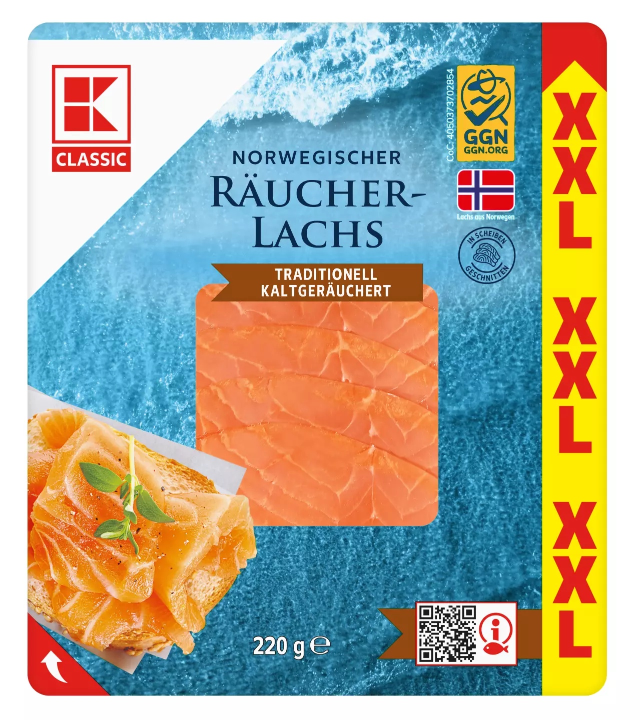 K-Classic Somon afumat XXL 220 g