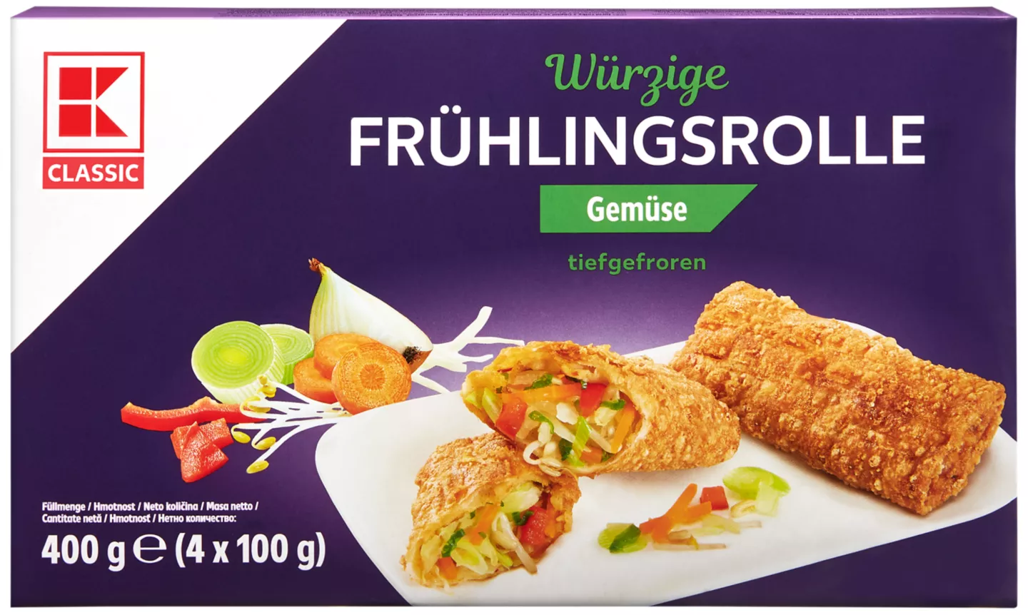 K-Classic Rulouri condimentate umplutură cu legume, 400 g