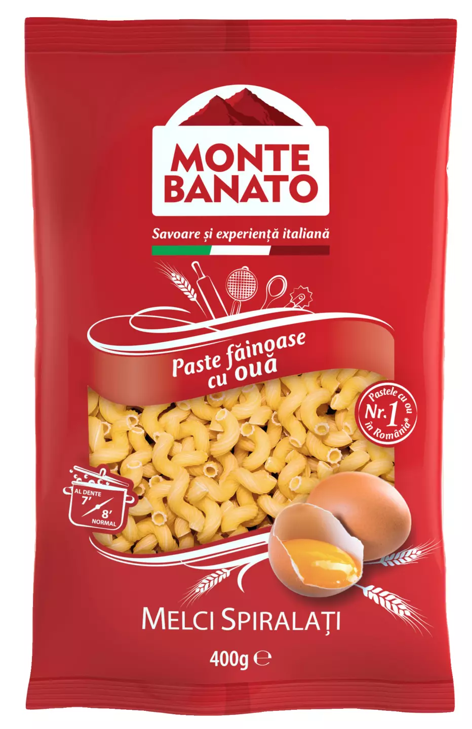 Monte Banato Paste scurte cu 2 ouă