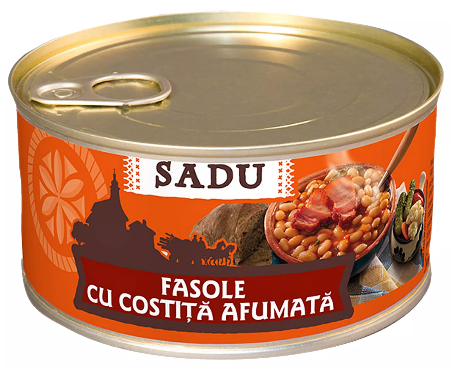 Sadu Fasole cu costiţă afumată 820 g