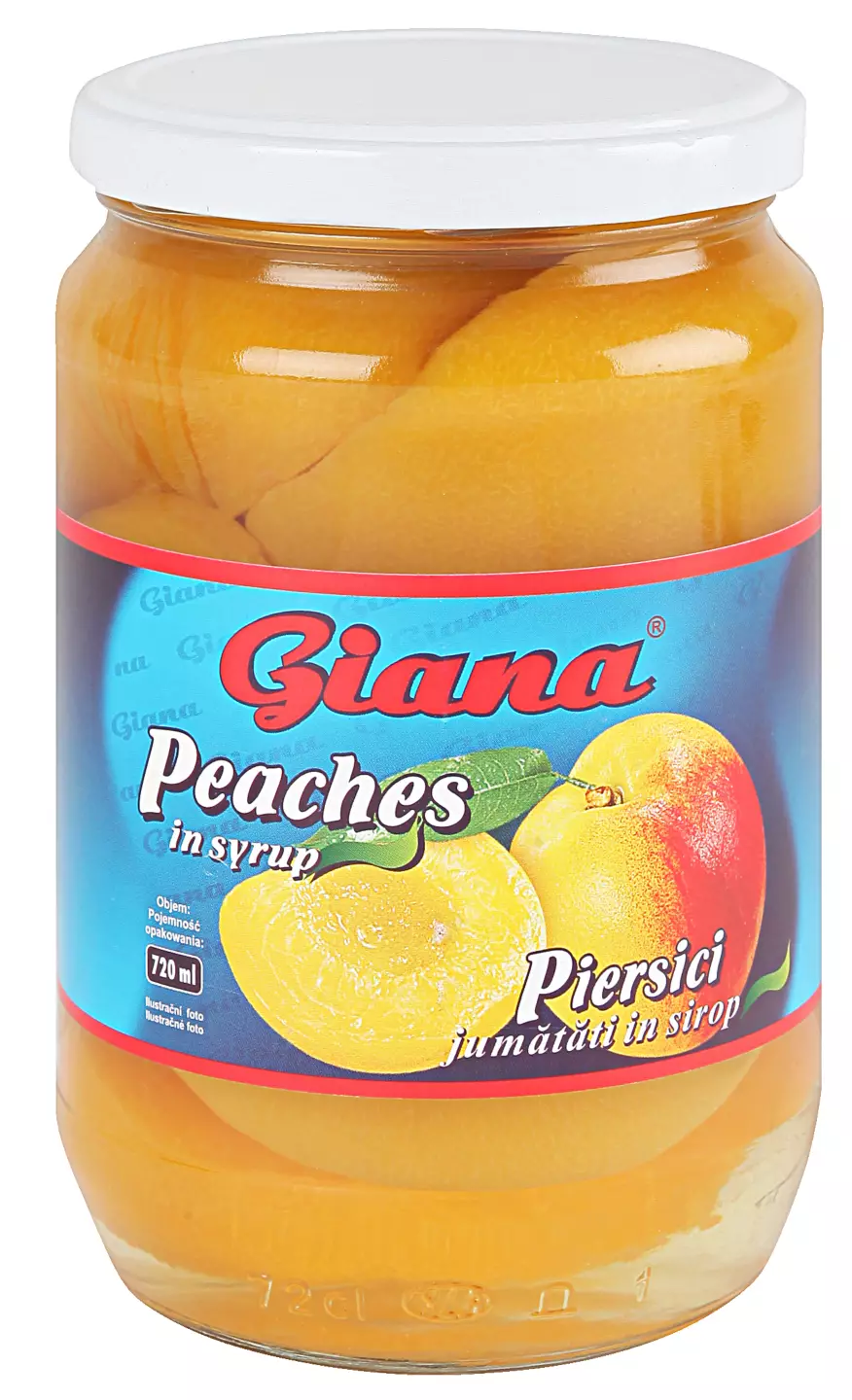 Giana Piersici jumătăţi în sirop 720 ml