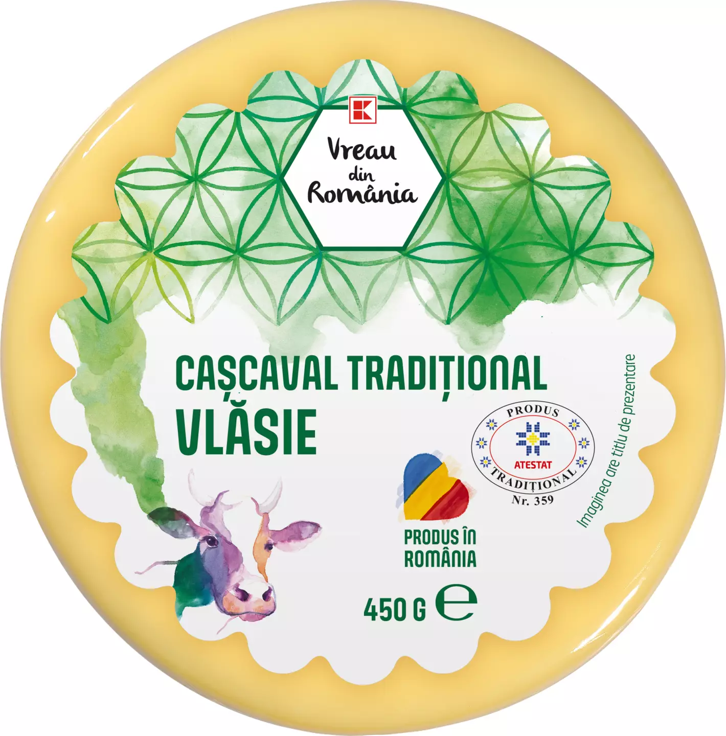 Vreau din România Cașcaval de Vlăsie 40%gr450g