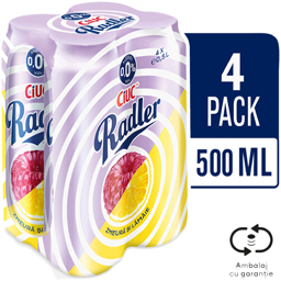 Bere fara alcool cu zmeura si lamaie 4x0.5L
