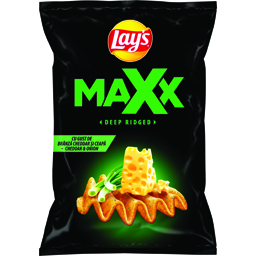 Chipsuri ondulate cu gust de branza Cheddar si ceapa 115g