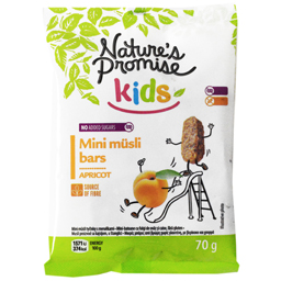 Mini-batoane cu fulgi de ovaz si caise, fara gluten 70g