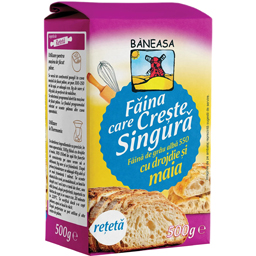 Faina de grau alba 550 cu drojdie si maia 500g