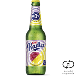 Bere fara alcool cu zmeura si lamaie 0.33L