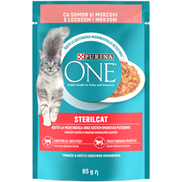 Hrana umeda Sterilcat cu somon si morcovi 85g