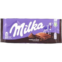 Ciocolata cu lapte cu crema cu cacao, aerata 100g