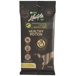 Recompensa moi pentru caini Healthy motion, cu peste alb 110g
