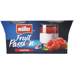 Iaurt cu bucati de zmeura 2x125g