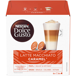 Cafea Latte Macchiato Caramel, 8 bauturi, 16 capsule