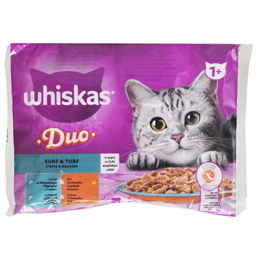 Hrana umeda pentru pisici, cu cod, somon, pui, curcan, in aspic 4x85g
