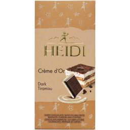 Ciocolata amaruie cu umplutura cu biscuiti, branza si cafea. 90g