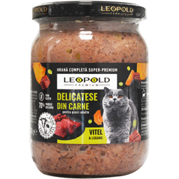 Delicatese din carne pentru pisici adulte, vitel si legume 500g