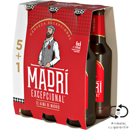 Bere blonda Cerveza Excepcional 5+1 x 0.33L
