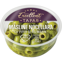 Masline Nocellara cu piper si rozmarin 130g