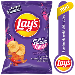 Chipsuri din cartofi cu gust de sos thai si ardei chilli dulce 125g