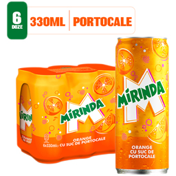 Bautura racoritoare carbogazoasa cu suc de portocale 6x330ml